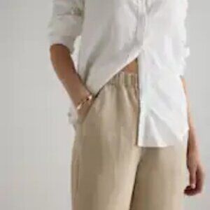 Quince 100% Linen Pants in Driftwood 25" Inseam
